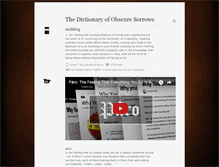 Tablet Screenshot of dictionaryofobscuresorrows.com